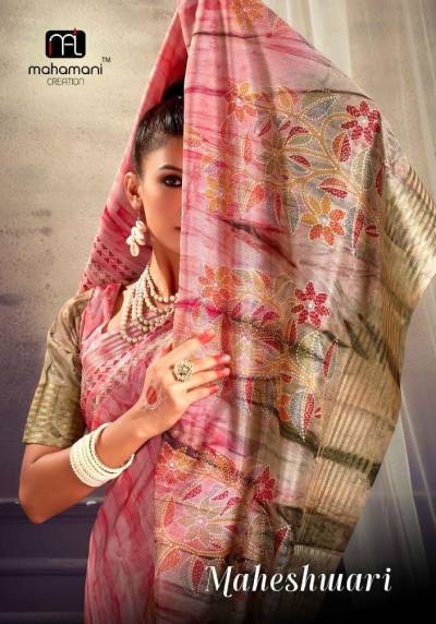 MAHESHWARI BY MAHAMANI CREATION DOLA SILK SAREE WHOLESALER IN INDIA